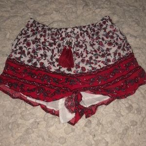 Boho Flowy Floral Shorts